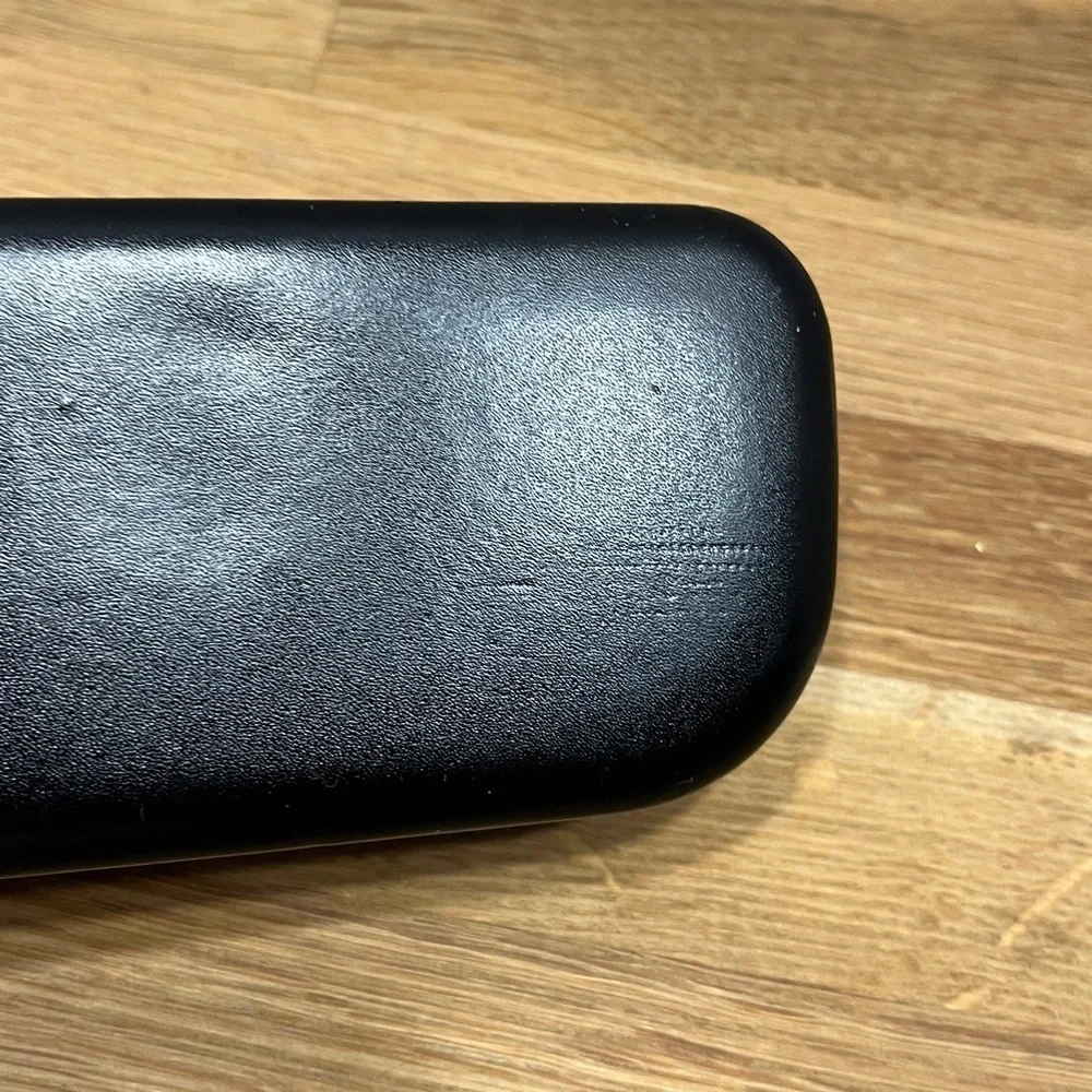 COACH Black Leather w/ Embossed Logo Glasses Sunglasses Case